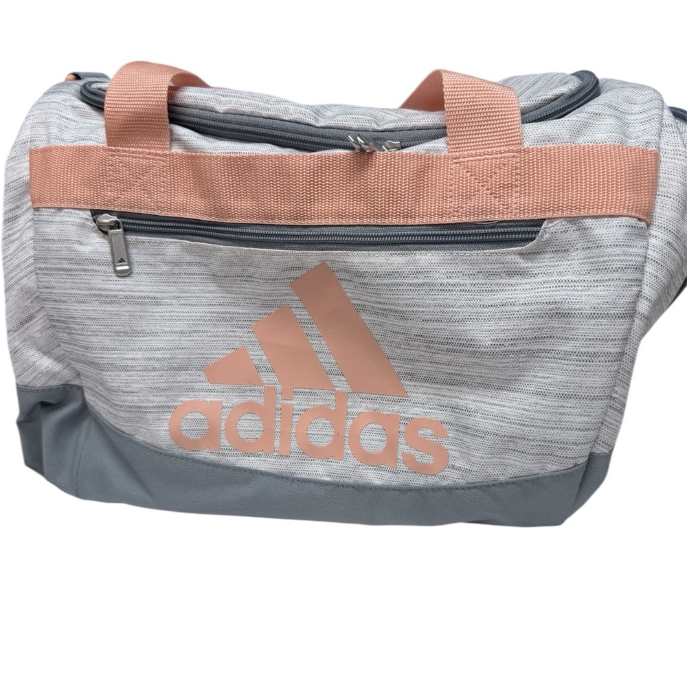 Adidas Peach and Gray Duffel Bag